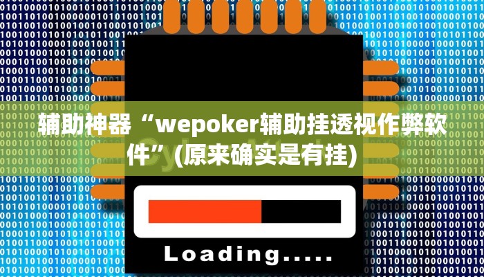 辅助神器“wepoker辅助挂透视作弊软件”(原来确实是有挂)