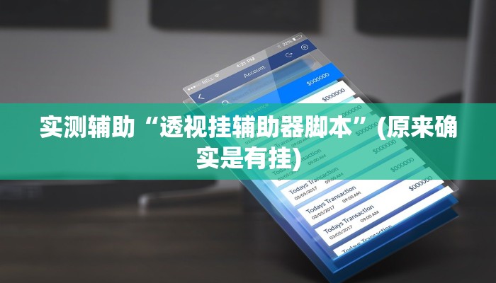 实测辅助“透视挂辅助器脚本”(原来确实是有挂)