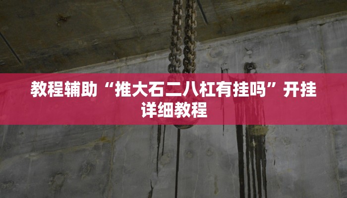 教程辅助“推大石二八杠有挂吗”开挂详细教程