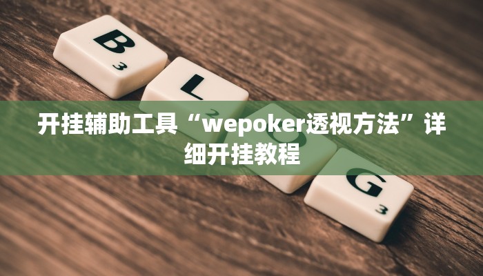 开挂辅助工具“wepoker透视方法”详细开挂教程
