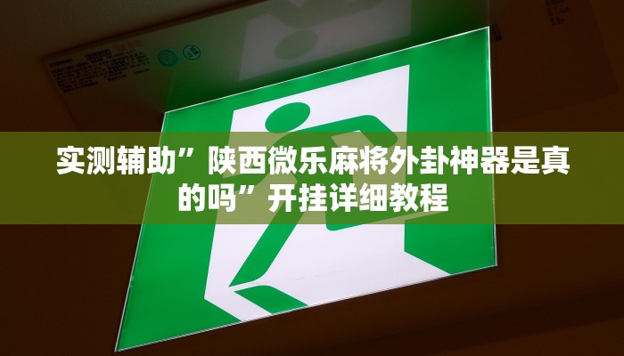 实测辅助”陕西微乐麻将外卦神器是真的吗”开挂详细教程