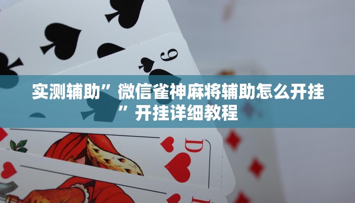 实测辅助”微信雀神麻将辅助怎么开挂”开挂详细教程