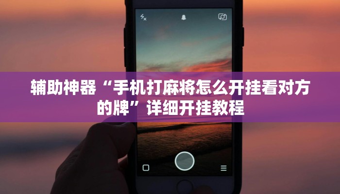 辅助神器“手机打麻将怎么开挂看对方的牌”详细开挂教程