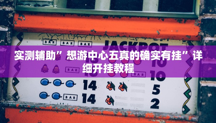 实测辅助”想游中心五真的确实有挂”详细开挂教程