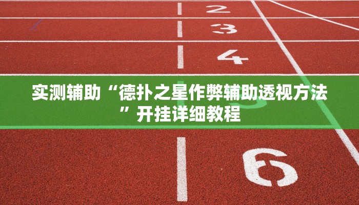 实测辅助“德扑之星作弊辅助透视方法”开挂详细教程