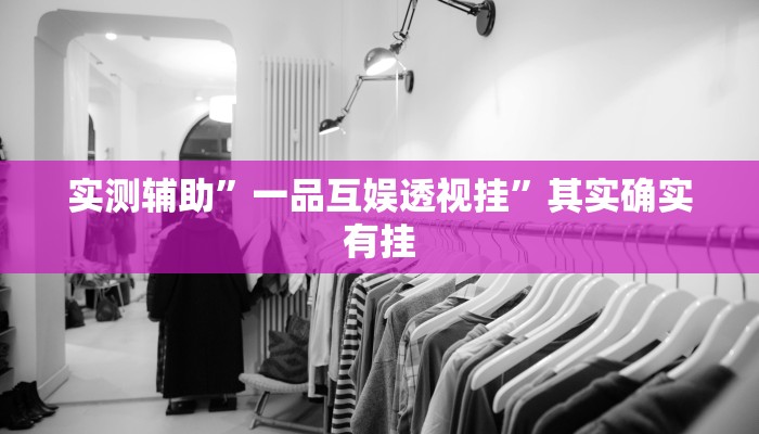 实测辅助”一品互娱透视挂”其实确实有挂