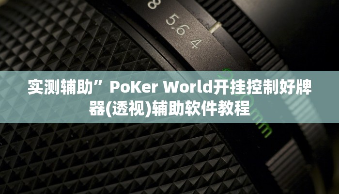 实测辅助”PoKer World开挂控制好牌器(透视)辅助软件教程