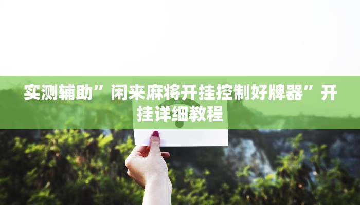 实测辅助”闲来麻将开挂控制好牌器”开挂详细教程